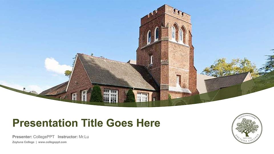 Zaytuna College Course/Courseware Creation PPT Template16:9 ratio PPT effect preview image