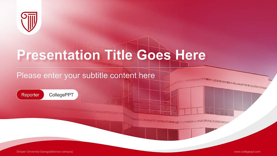 Strayer University-Georgia(Morrow campus) Lecture Sharing and Networking Event PPT Template16:9 ratio PPT effect preview image