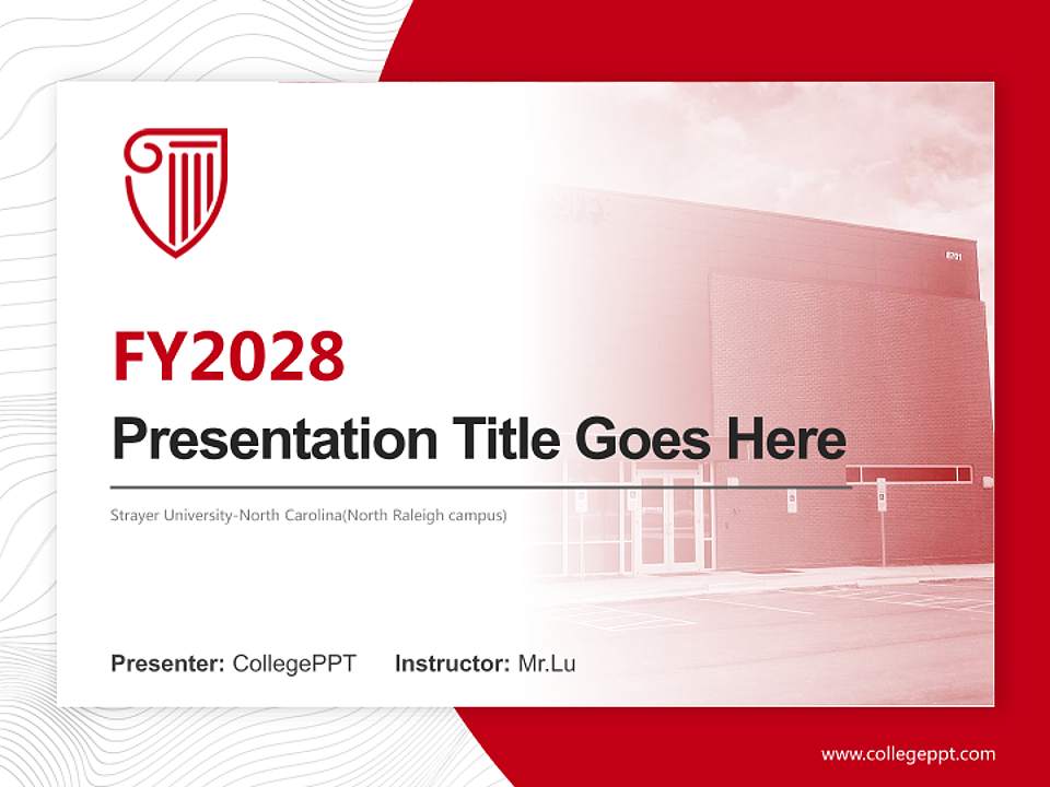 Strayer University-North Carolina(North Raleigh campus) Academic Presentation/Research Findings Report PPT Template4:3 ratio PPT effect preview image5