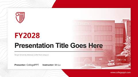 Strayer University-Arkansas（Little Rock campus） Academic Presentation/Research Findings Report PPT Template