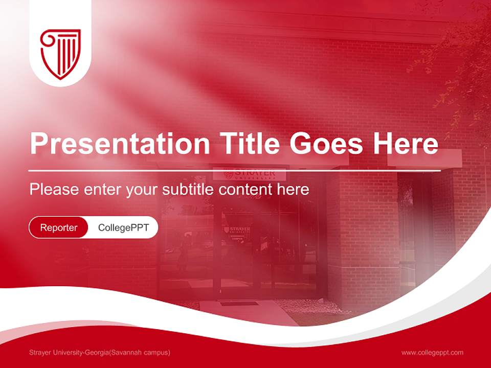 Strayer University-Georgia(Savannah campus) Lecture Sharing and Networking Event PPT Template4:3 ratio PPT effect preview image4