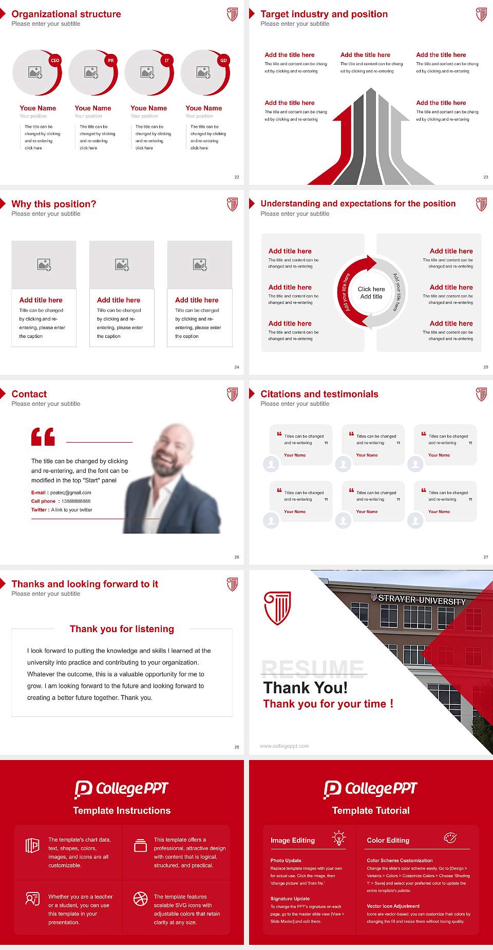 Strayer University-Virginia(Chesterfield campus) Resume PPT Template4:3 ratio PPT effect preview image4