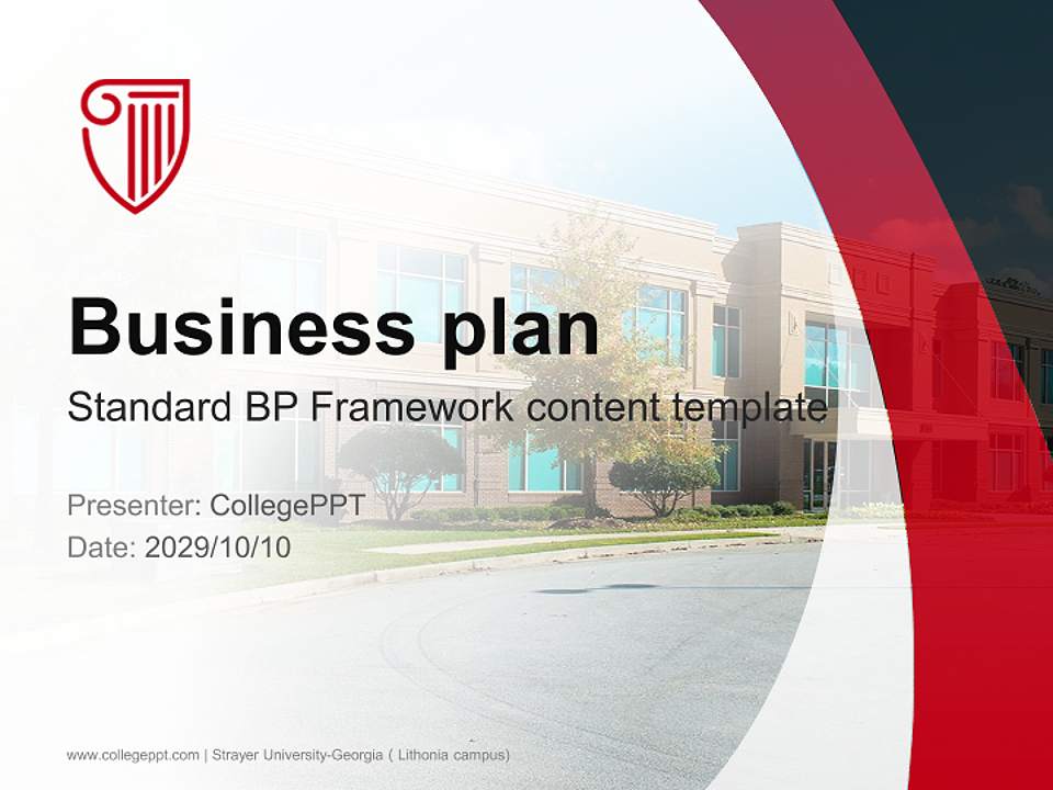 Strayer University-Georgia（Lithonia campus) Competition/Entrepreneurship Contest PPT Template4:3 ratio PPT effect preview image9
