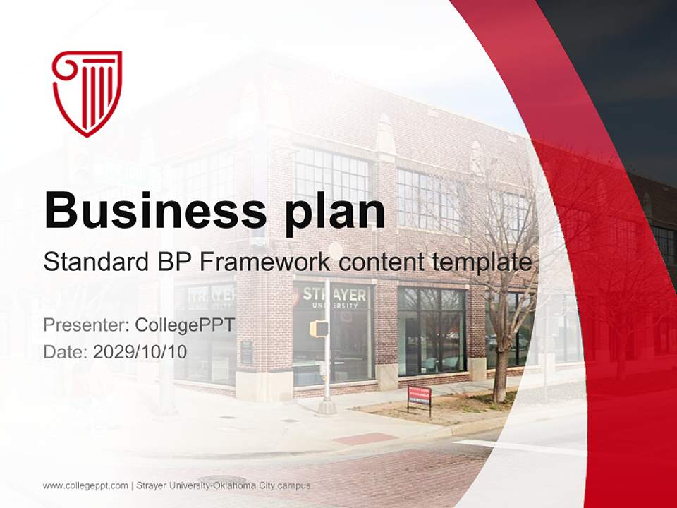 Strayer University-Oklahoma City campus Competition/Entrepreneurship Contest PPT Template4:3 ratio PPT effect preview image9