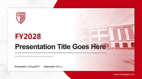 Strayer University-South Carolina（Columbia campus） Academic Presentation/Research Findings Report PPT Template