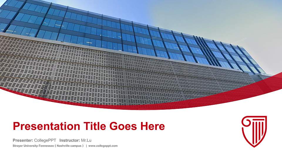 Strayer University-Tennessee（Nashville campus） Course/Courseware Creation PPT Template16:9 ratio PPT effect preview image