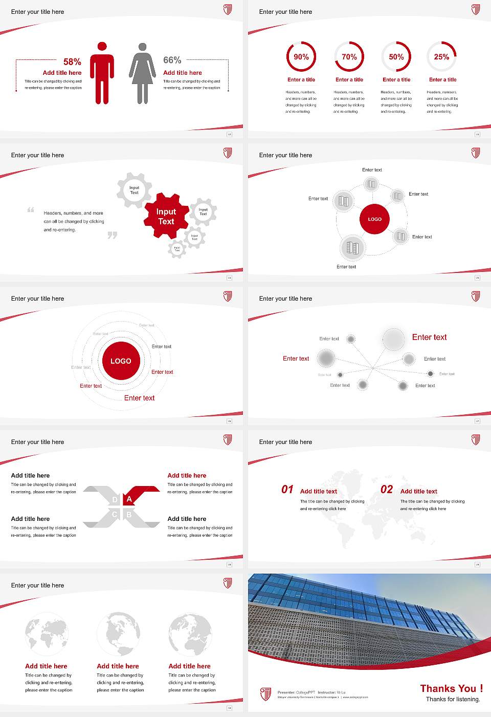 Strayer University-Tennessee（Nashville campus） Course/Courseware Creation PPT Template16:9 ratio PPT effect preview image4