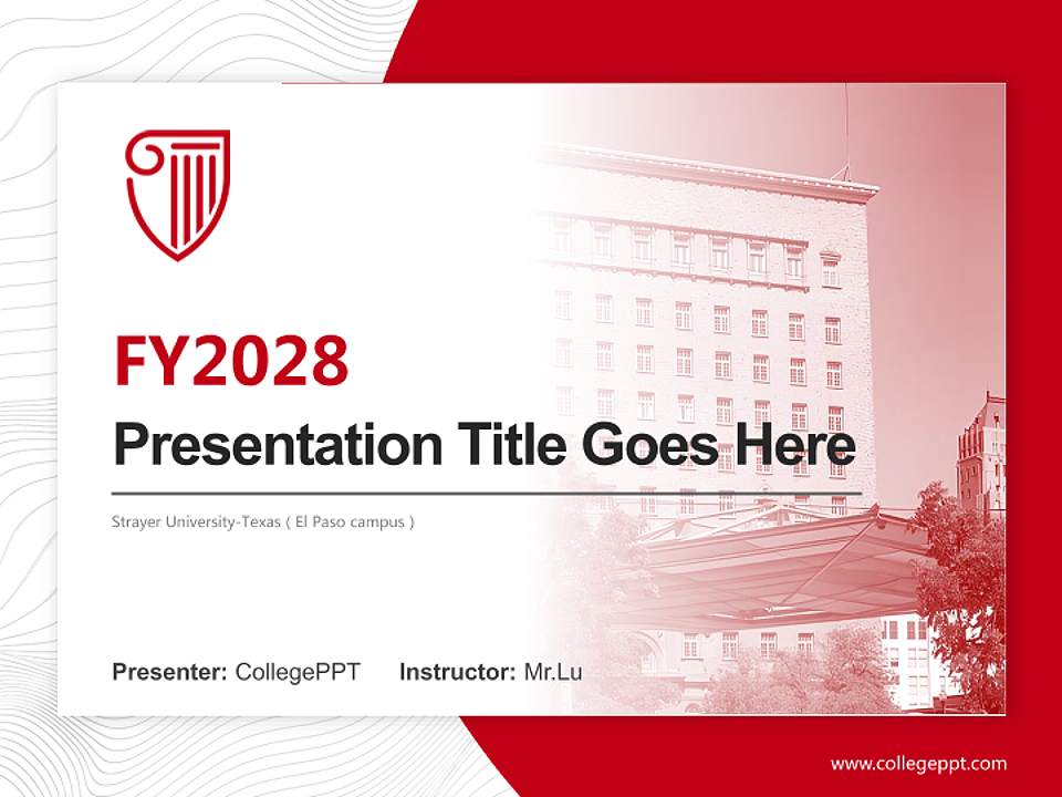 Strayer University-Texas（El Paso campus） Academic Presentation/Research Findings Report PPT Template4:3 ratio PPT effect preview image5