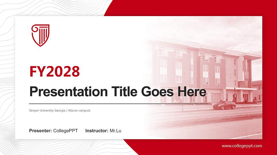 Strayer University-Georgia（Macon campus) Academic Presentation/Research Findings Report PPT Template16:9 ratio PPT effect preview image1