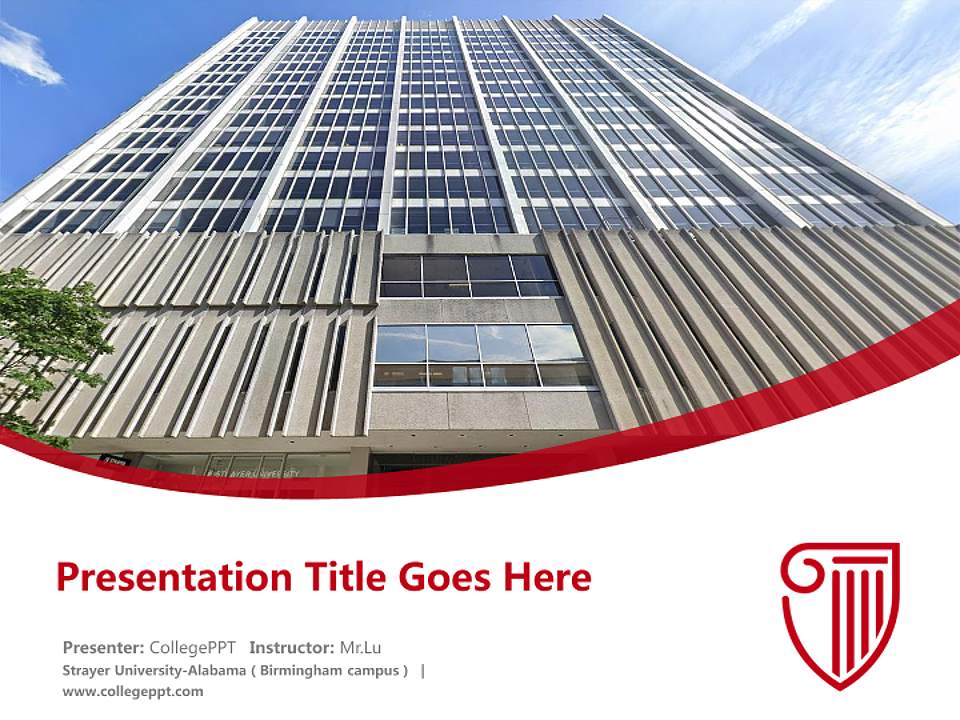 Strayer University-Alabama（Birmingham campus） Course/Courseware Creation PPT Template4:3 ratio PPT effect preview image5