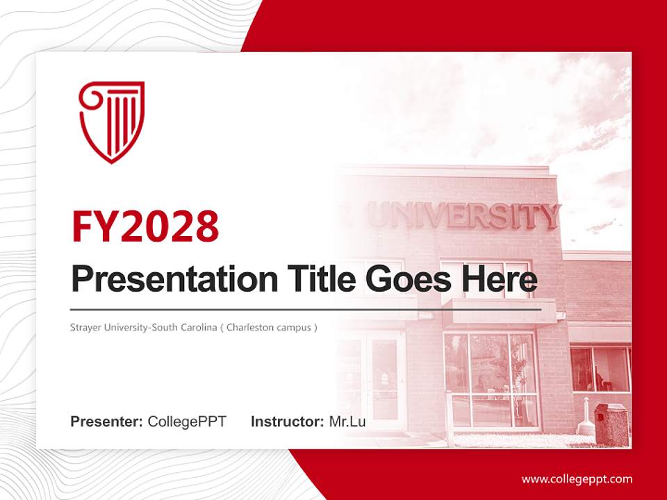 Strayer University-South Carolina（Charleston campus） Academic Presentation/Research Findings Report PPT Template4:3 ratio PPT effect preview image5