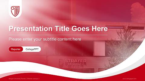 Strayer University-Florida（Orlando campus） Lecture Sharing and Networking Event PPT Template