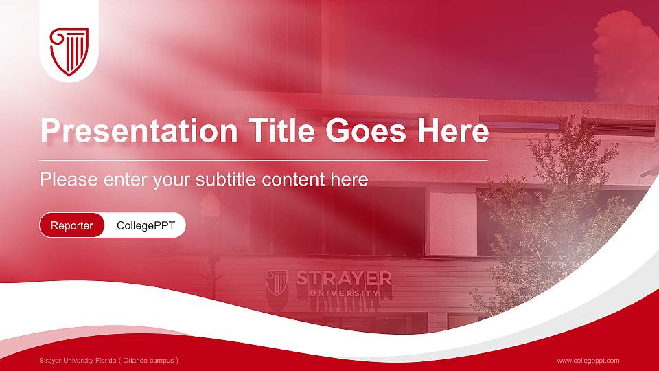 Strayer University-Florida（Orlando campus） Lecture Sharing and Networking Event PPT Template16:9 ratio PPT effect preview image