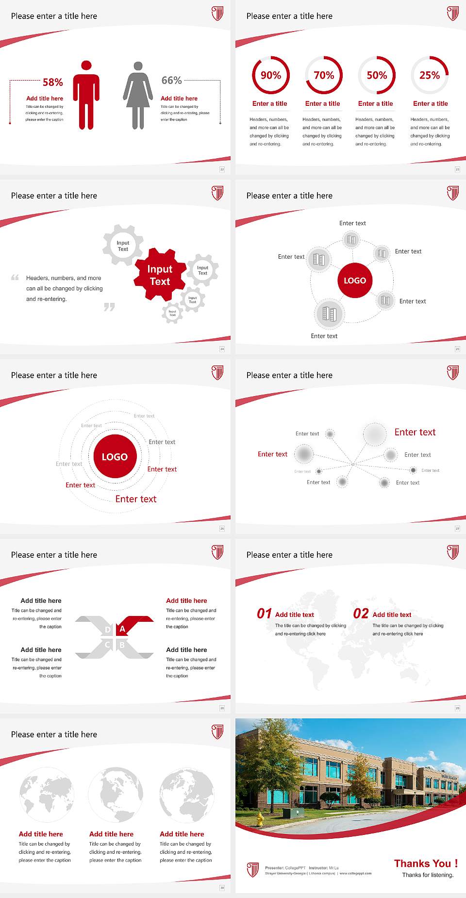 Strayer University-Georgia（Lithonia campus) Course/Courseware Creation PPT Template4:3 ratio PPT effect preview image4