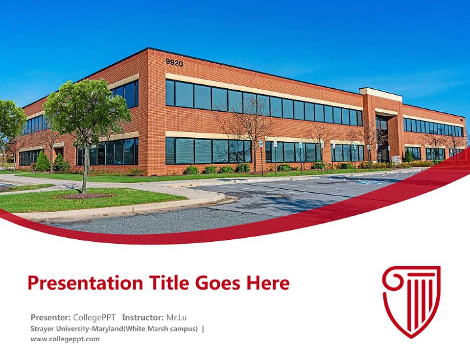 Strayer University-Maryland(White Marsh campus) Course/Courseware Creation PPT Template4:3 ratio PPT effect preview image5
