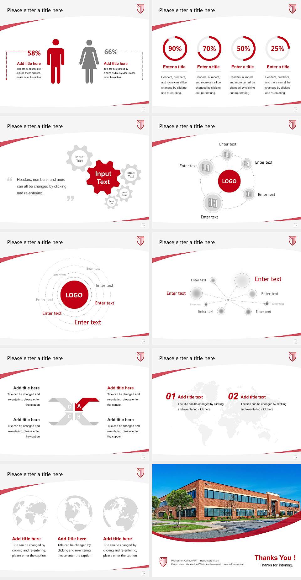 Strayer University-Maryland(White Marsh campus) Course/Courseware Creation PPT Template4:3 ratio PPT effect preview image4