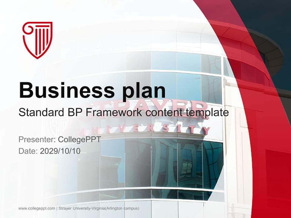 Strayer University-Virginia(Arlington campus) Competition/Entrepreneurship Contest PPT Template4:3 ratio PPT effect preview image9