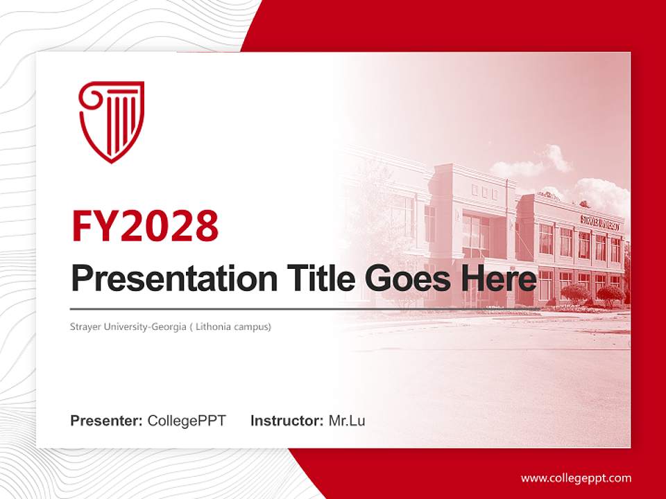 Strayer University-Georgia（Lithonia campus) Academic Presentation/Research Findings Report PPT Template4:3 ratio PPT effect preview image5