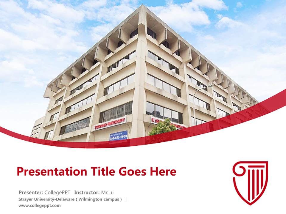 Strayer University-Delaware（Wilmington campus） Course/Courseware Creation PPT Template4:3 ratio PPT effect preview image5