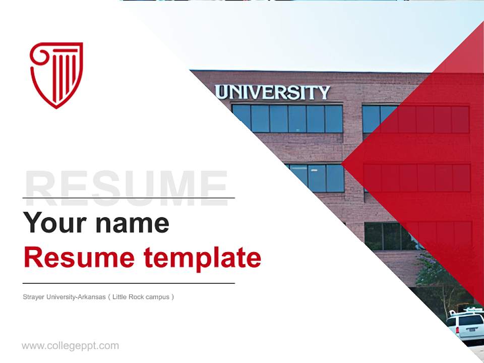 Strayer University-Arkansas（Little Rock campus） Resume PPT Template4:3 ratio PPT effect preview image5
