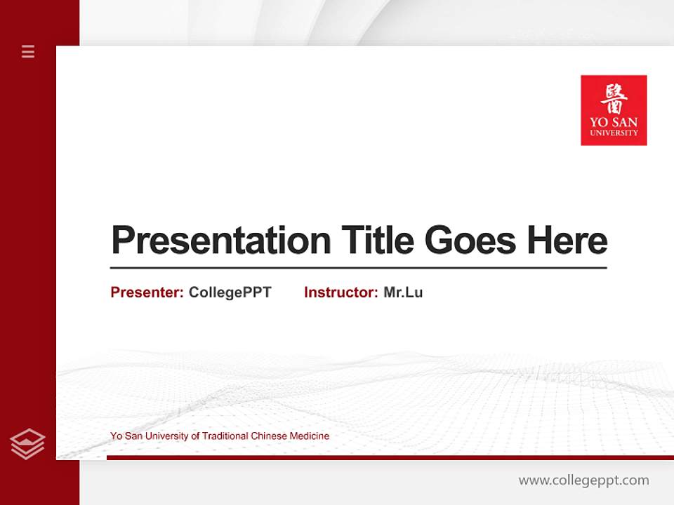 Yo San University of Traditional Chinese Medicine Thesis Proposal/Graduation Defense PPT Template4:3 ratio PPT effect preview image5