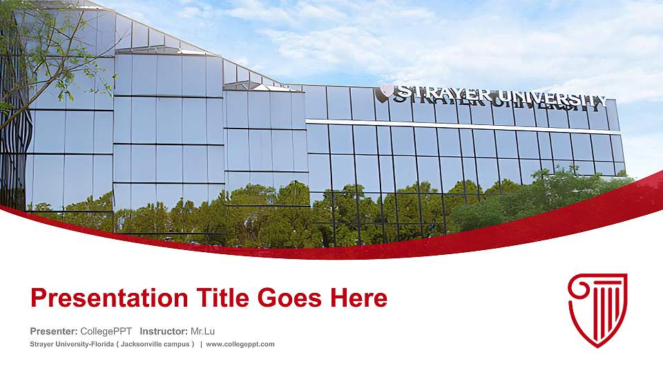 Strayer University-Florida（Jacksonville campus） Course/Courseware Creation PPT Template16:9 ratio PPT effect preview image