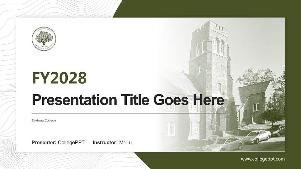 Zaytuna College Academic Presentation/Research Findings Report PPT Template16:9 ratio PPT effect preview image