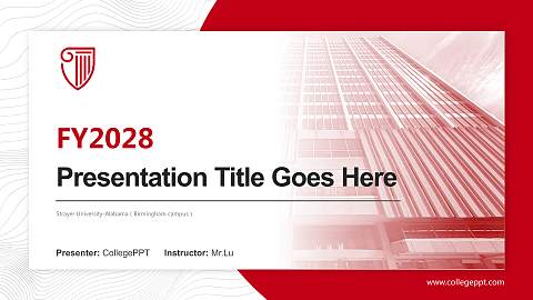 Strayer University-Alabama（Birmingham campus） Academic Presentation/Research Findings Report PPT Template
