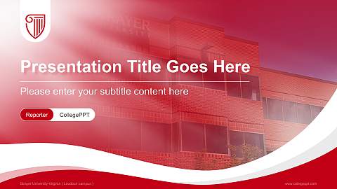 Strayer University-Virginia（Loudoun campus） Lecture Sharing and Networking Event PPT Template