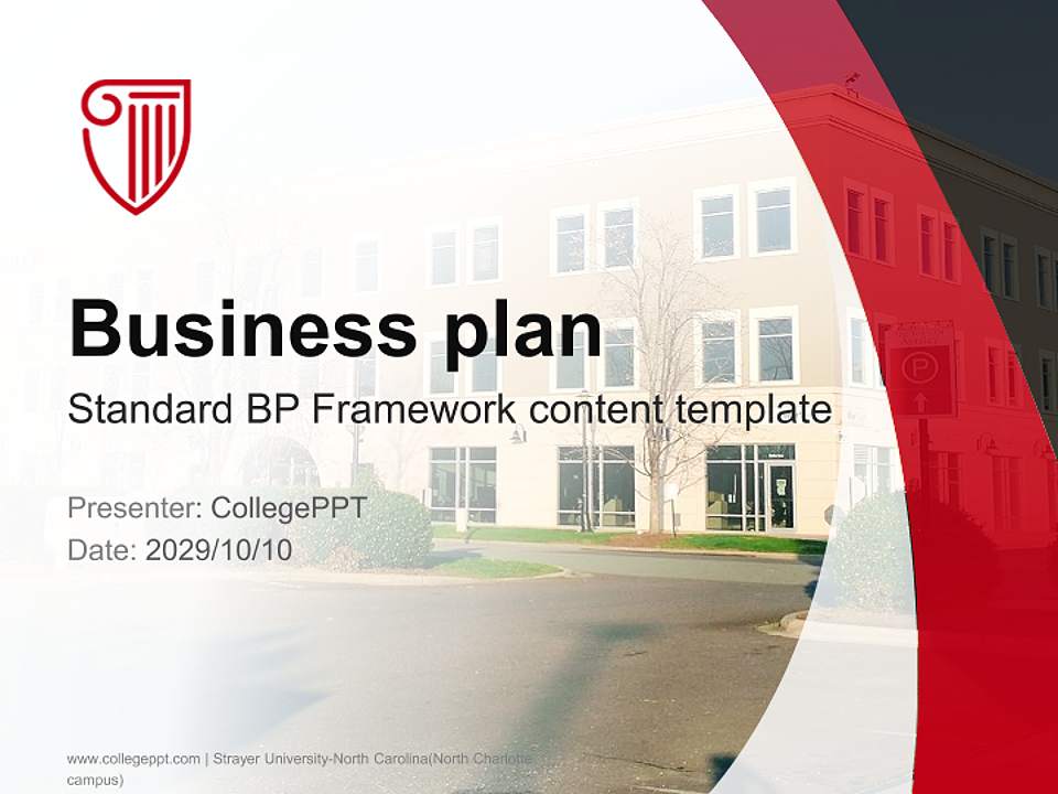 Strayer University-North Carolina(North Charlotte campus) Competition/Entrepreneurship Contest PPT Template4:3 ratio PPT effect preview image9