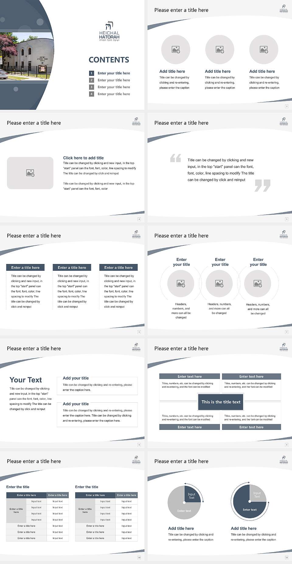 Yeshiva Shaar Hatorah Course/Courseware Creation PPT Template4:3 ratio PPT effect preview image2