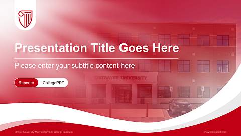 Strayer University-Maryland(Prince George campus) Lecture Sharing and Networking Event PPT Template