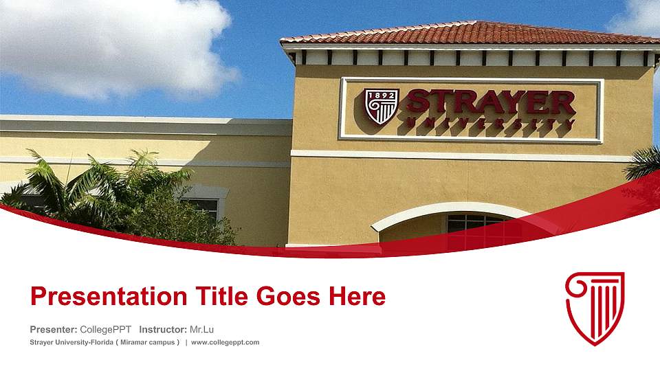 Strayer University-Florida（Miramar campus） Course/Courseware Creation PPT Template16:9 ratio PPT effect preview image