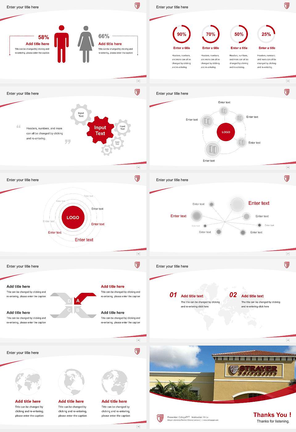 Strayer University-Florida（Miramar campus） Course/Courseware Creation PPT Template16:9 ratio PPT effect preview image4