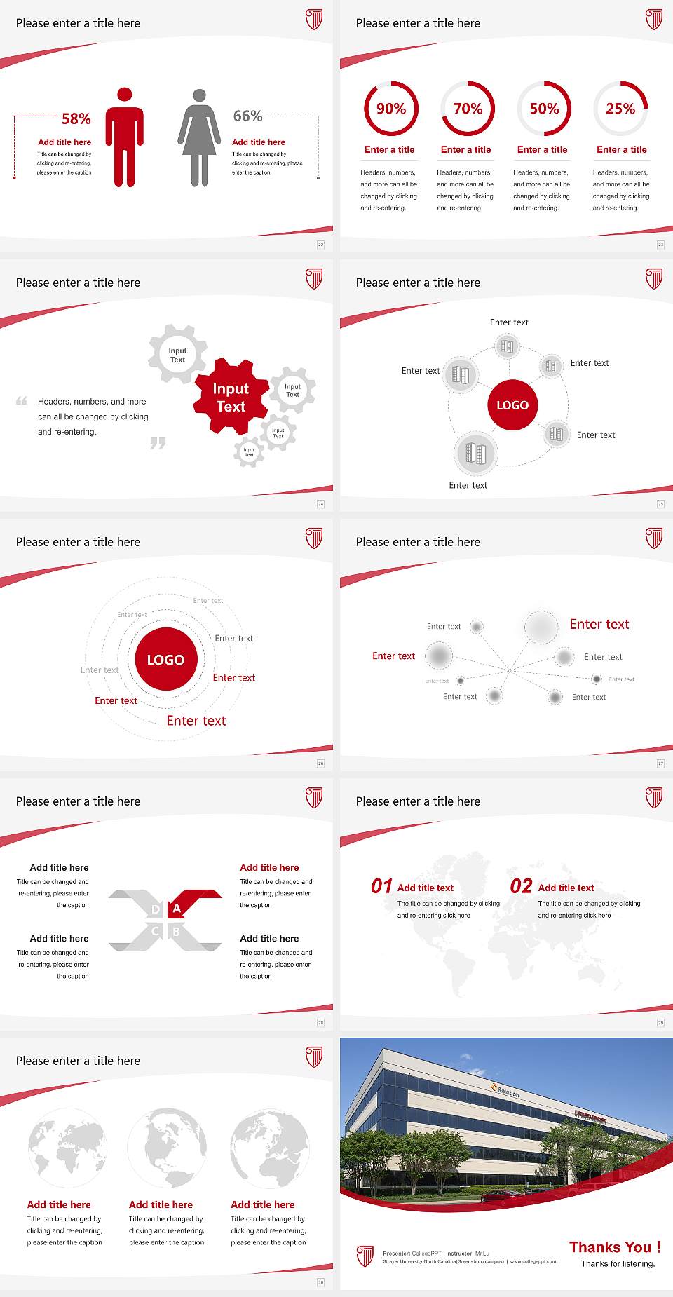 Strayer University-North Carolina(Greensboro campus) Course/Courseware Creation PPT Template4:3 ratio PPT effect preview image4