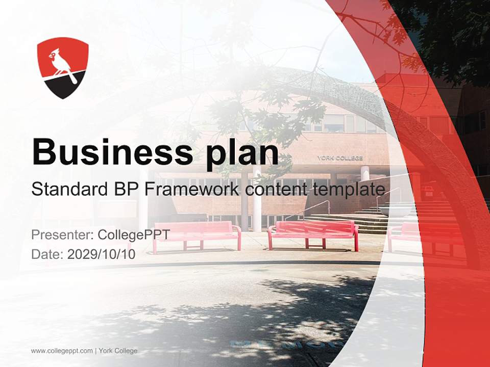 York College Competition/Entrepreneurship Contest PPT Template4:3 ratio PPT effect preview image9