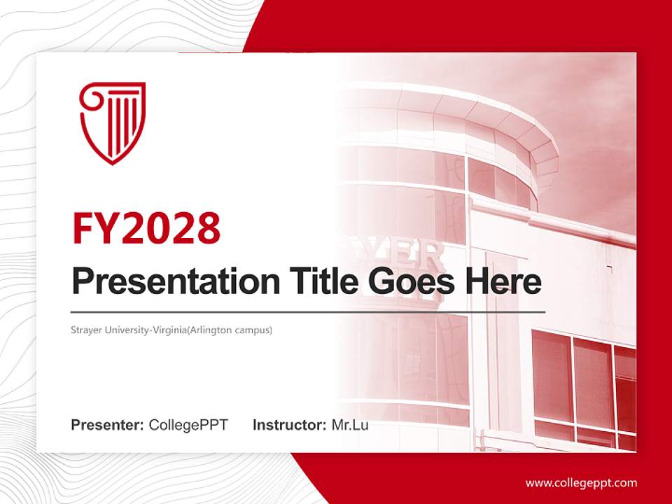 Strayer University-Virginia(Arlington campus) Academic Presentation/Research Findings Report PPT Template4:3 ratio PPT effect preview image5