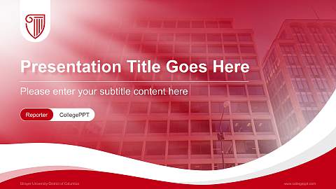 Strayer University-District of Columbia Lecture Sharing and Networking Event PPT Template