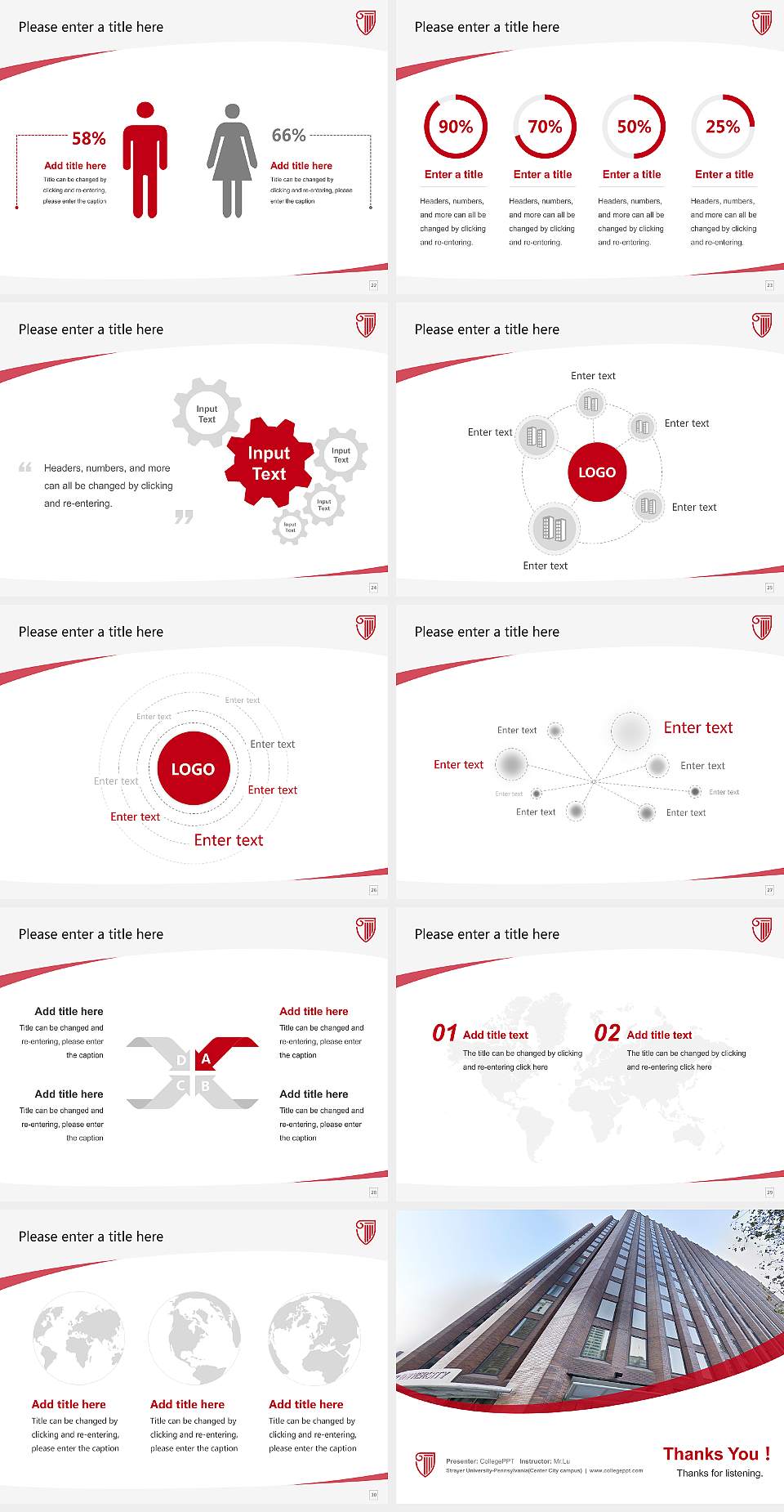 Strayer University-Pennsylvania(Center City campus) Course/Courseware Creation PPT Template4:3 ratio PPT effect preview image4