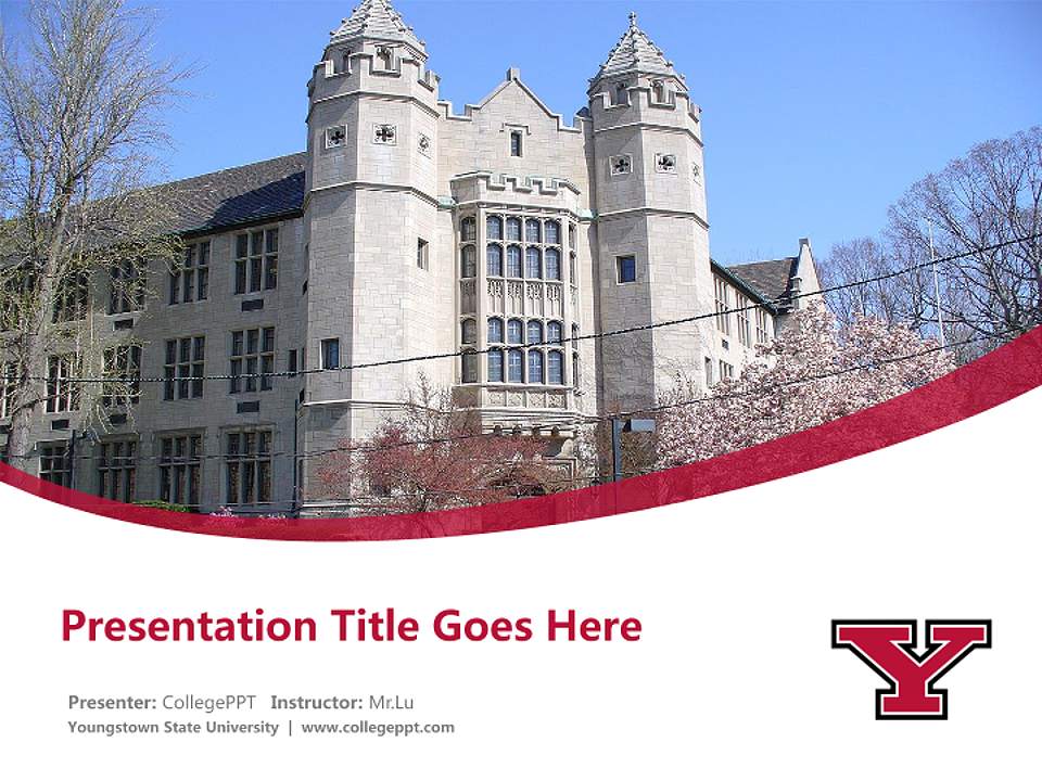 Youngstown State University Course/Courseware Creation PPT Template4:3 ratio PPT effect preview image5