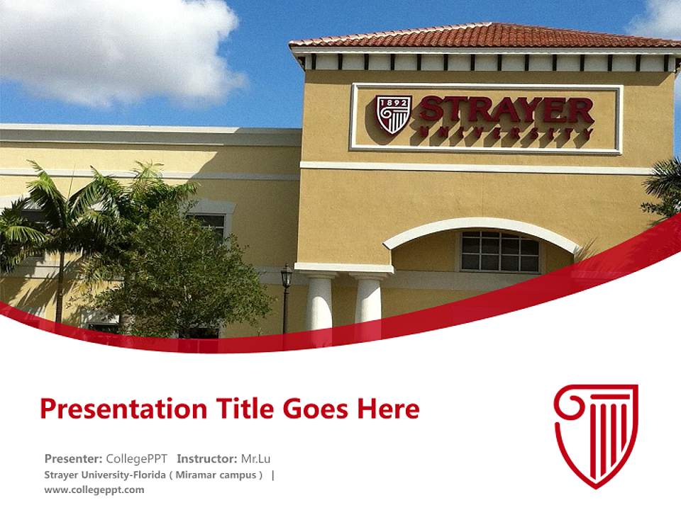 Strayer University-Florida（Miramar campus） Course/Courseware Creation PPT Template4:3 ratio PPT effect preview image5