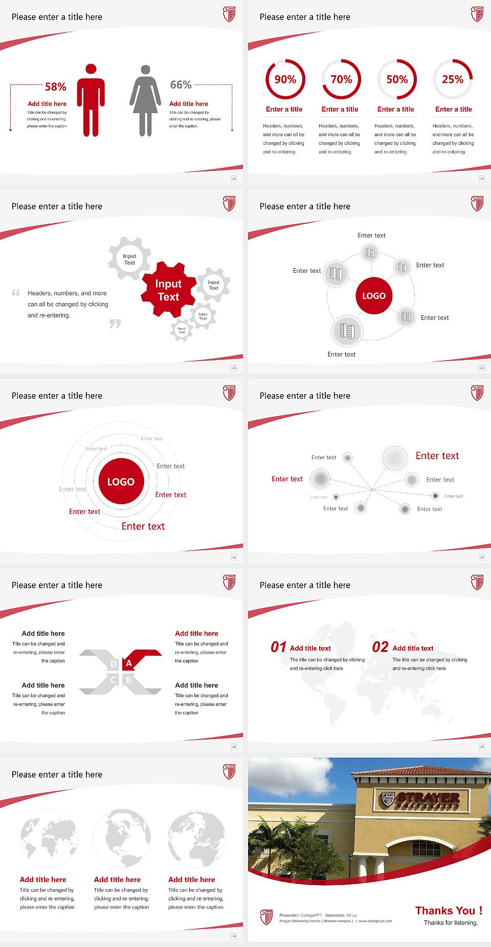 Strayer University-Florida（Miramar campus） Course/Courseware Creation PPT Template4:3 ratio PPT effect preview image4