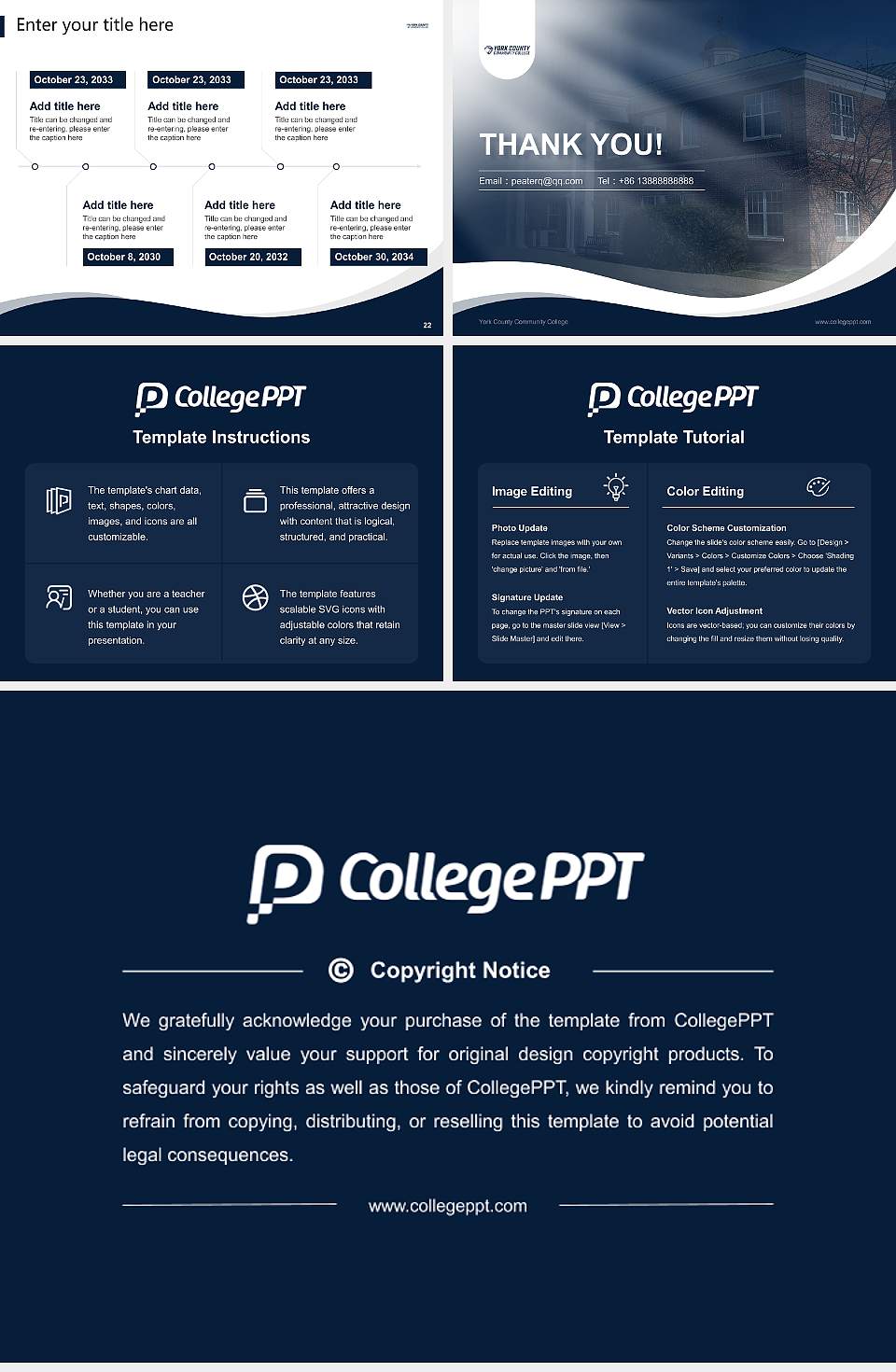 York County Community College Lecture Sharing and Networking Event PPT Template4:3 ratio PPT effect preview image4