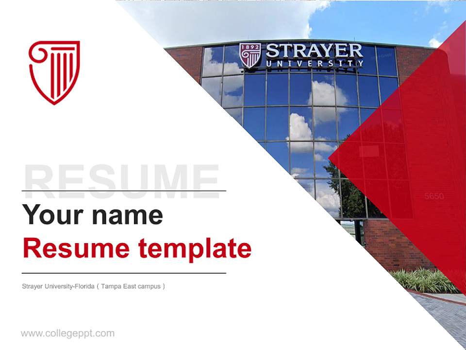 Strayer University-Florida（Tampa East campus） Resume PPT Template4:3 ratio PPT effect preview image5