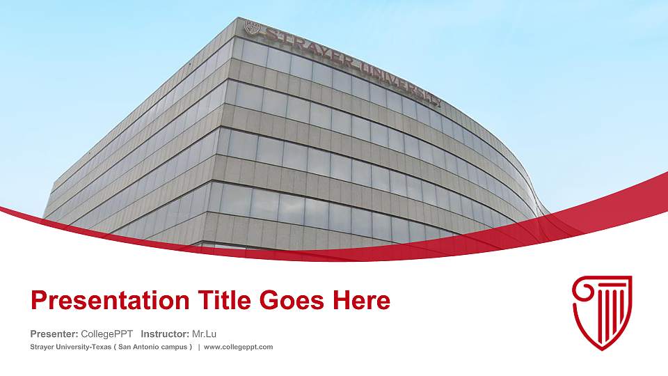 Strayer University-Texas（San Antonio campus） Course/Courseware Creation PPT Template16:9 ratio PPT effect preview image
