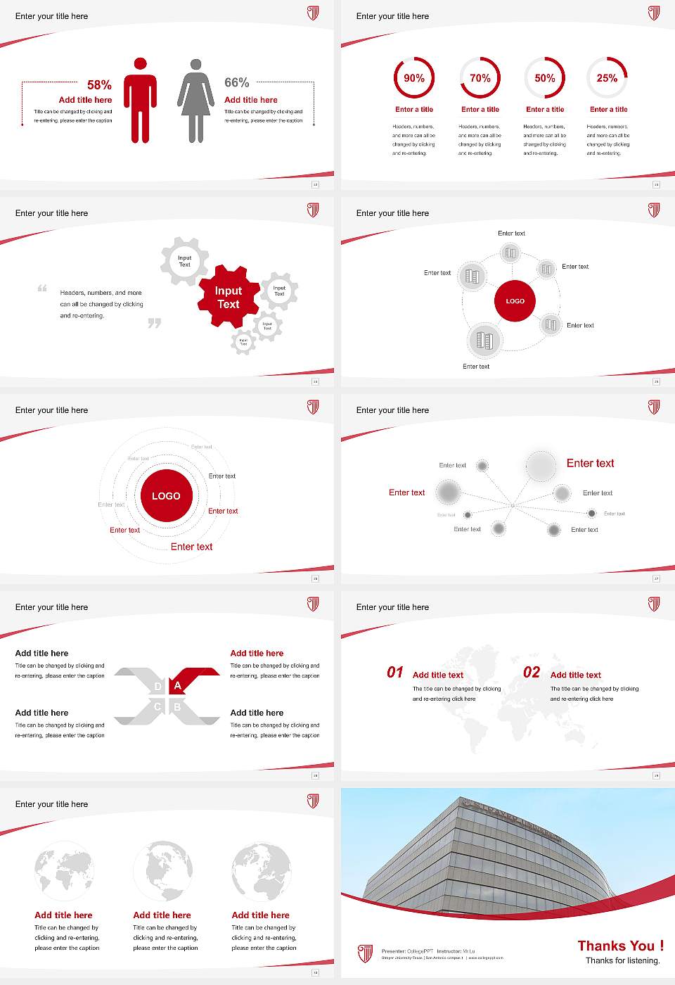 Strayer University-Texas（San Antonio campus） Course/Courseware Creation PPT Template16:9 ratio PPT effect preview image4