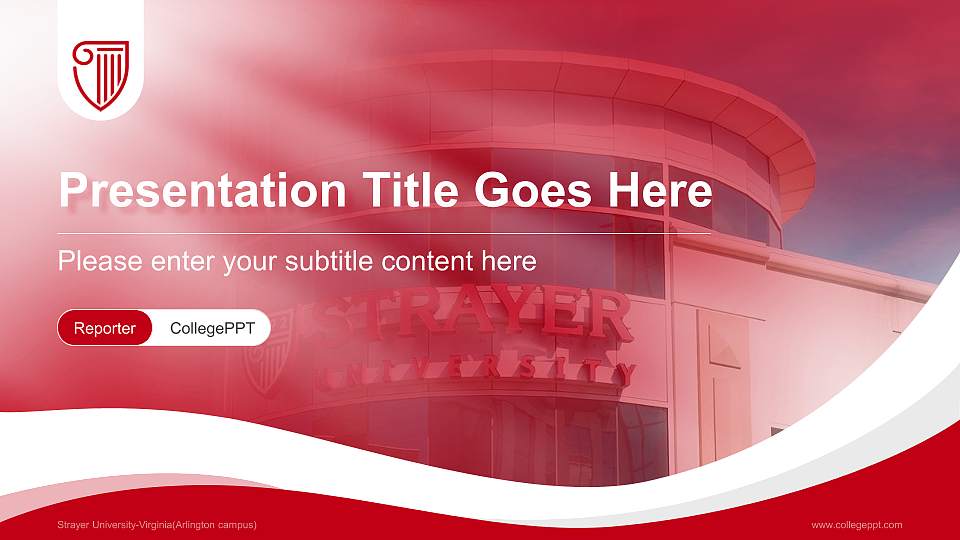 Strayer University-Virginia(Arlington campus) Lecture Sharing and Networking Event PPT Template16:9 ratio PPT effect preview image