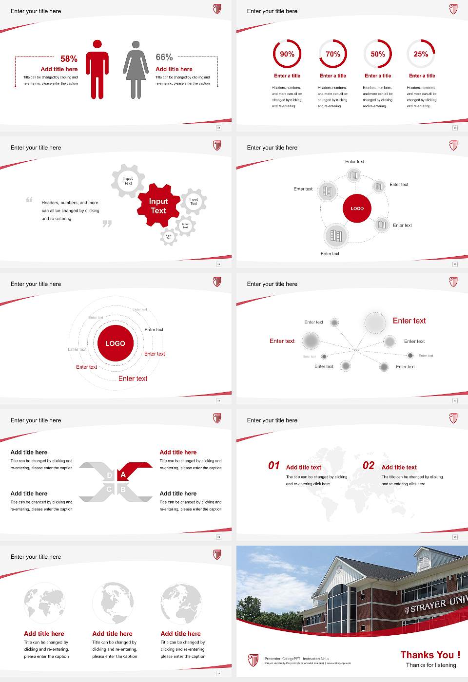 Strayer University-Maryland(Anne Arundel campus) Course/Courseware Creation PPT Template16:9 ratio PPT effect preview image4