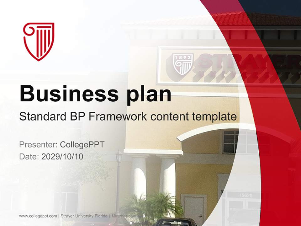 Strayer University-Florida（Miramar campus） Competition/Entrepreneurship Contest PPT Template4:3 ratio PPT effect preview image9
