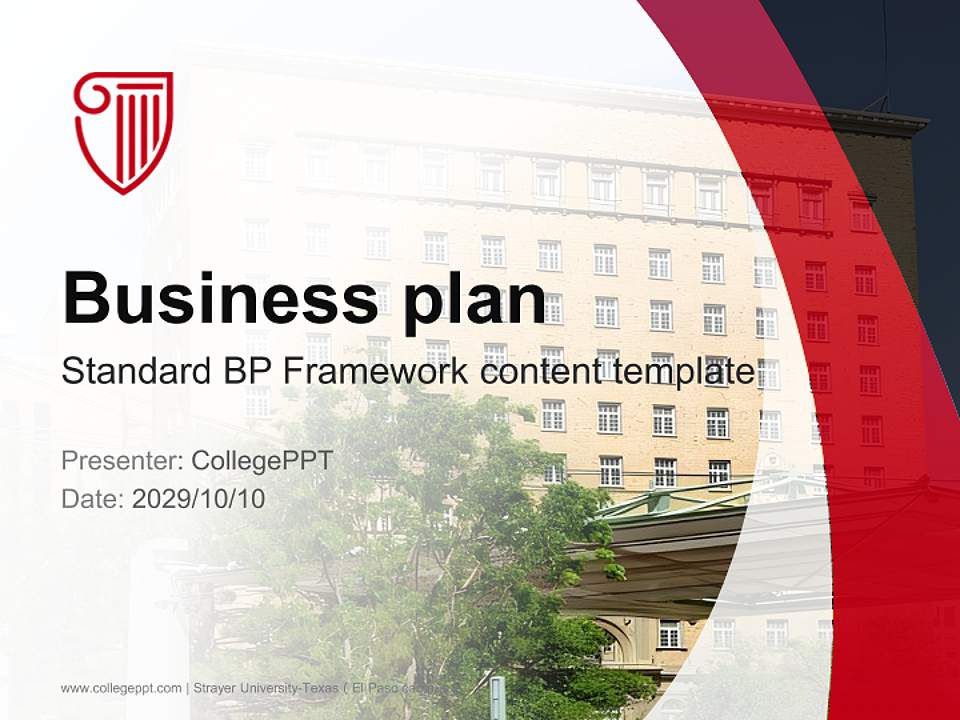 Strayer University-Texas（El Paso campus） Competition/Entrepreneurship Contest PPT Template4:3 ratio PPT effect preview image9